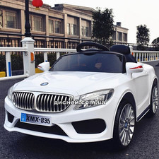 Детский электромобиль M 3270 EBLR-1 BMW, кожаное сиденье, белый